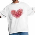 thumbnail image 3 of T-Shirts for Men, Valentine's Day Love Crew Neck Cotton T-Shirt Men's Short Sleeve Red Pink Gradual, 3 of 8