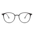 thumbnail image 4 of 3 Pairs Womens Fashion Blue Light Blocking Round Reading Glasses 1.0, Metal Matte Black Lightweight Readers +1.00, 4 of 6