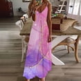 thumbnail image 1 of Qiopertar Robe d'Été Décontractée Imprimée Col en V Sans Manches à Bretelles en Solde Livraison Gratuite à Moins de 5$ jusqu'à 90 % de Réduction, 1 of 5
