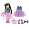 thumbnail image 1 of 5PCS Poupée Chiffons Robe Mignonne avec Pantalon Chaussures Bowknot Clip Sac à Main pour 18" Poupée, 1 of 9