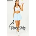 thumbnail image 4 of TZLDN Women's High Waisted Tennis Golf Sports Skirts with Pockets Inner Shorts Crossover Lightweight For Athletic Workout Mini Skirts Light Blue,XL, 4 of 7