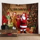 thumbnail image 4 of Tapiz navideño colgante de pared, Escena de nieve, árbol de Navidad, Papá Noel, decoración de vacaciones en el hogar, chimenea, regalos de navidad, 4 of 4