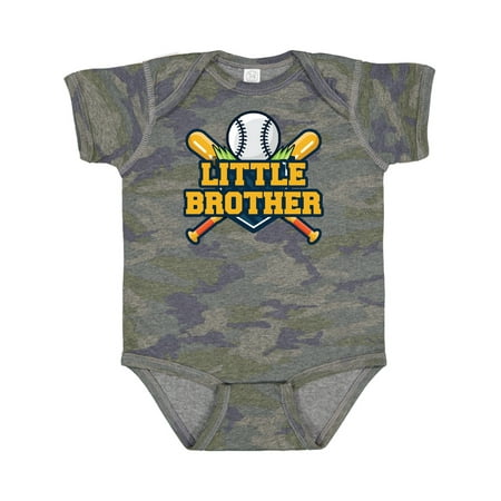 

Inktastic Little Brother Baseball Gift Baby Boy Bodysuit