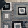 thumbnail image 4 of BizChair Geometric 6' x 9' Blue, Grey, and White Olefin Area Rug with Cotton Backing, Living Room, Bedroom, 4 of 10