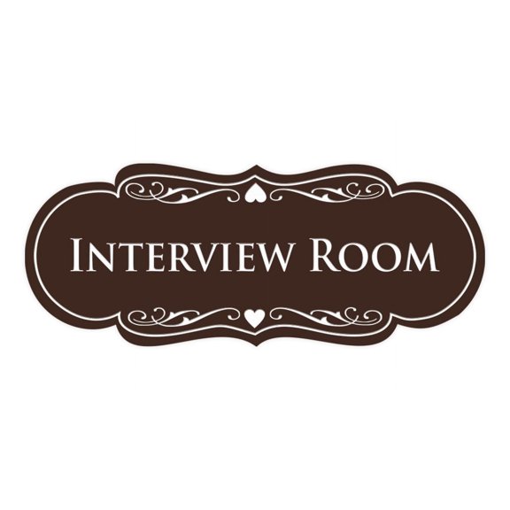 Signs ByLITA Designer Interview Room Sign (Dark Brown) - Small