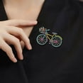 thumbnail image 4 of Bicycle Shape Lapel Pin Brooch Pin Decor Metal Pin Women Brooch Rhinestone Brooch Pin, 4 of 5