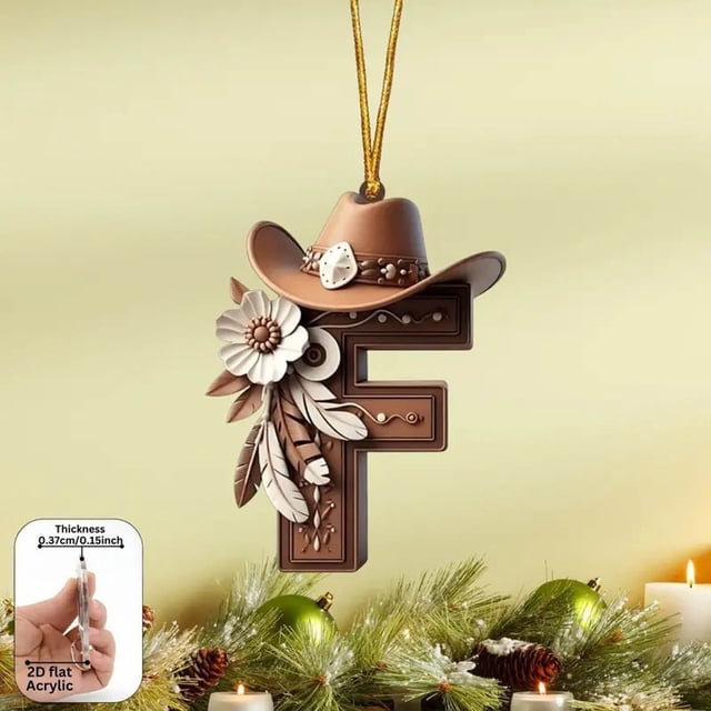 Adorno Colgante para Árbol de Navidad con 26 Letras | Adornos Navideños Personalizados para Hacer Tú Mismo | Decoración Colgante para Árbol de Navidad | Material Acrílico | Tamaño: 8 Cm | Juego de 26