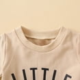 thumbnail image 6 of Xudanell Newborn Outfits Baby Boy Minimalist 12-18 Month Boy Clothes Letter Printed Tops Elastic Shorts Outfits with Pocket, 6 of 7
