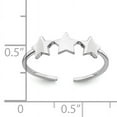 thumbnail image 2 of Primal Silver Sterling Silver Rhodium-plated Stars Adjustable Ring, 2 of 9