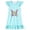 Light Blue, variant on Gunia Little Girls Nightgown Princess Pajamas Playful Nightdress Cute Butterfly Print Flutter Sleeves Cozy Cute Night Gowns Pjs Loungewear Light Blue 6-7 Years