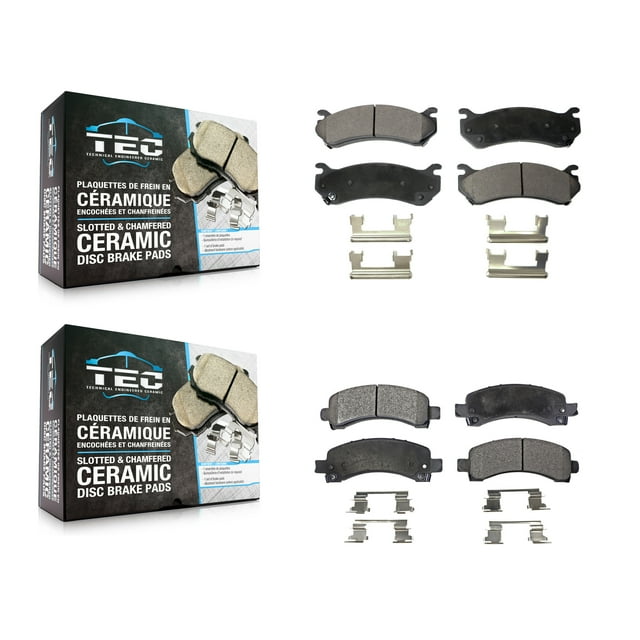 TEC Front Rear Ceramic Brake Pads Kit for Car 2003-2005 GMC Savana 2500 Chevrolet Express KTC-100394