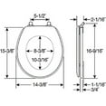thumbnail image 4 of Bemis Siège de Toilette Rond en Bois Blanc 44BN 000, 4 of 4