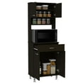 thumbnail image 7 of Helis 60 Double Door Pantry Cabinet with One Drawer, Four Legs, Three Shelves - Black, 7 of 7