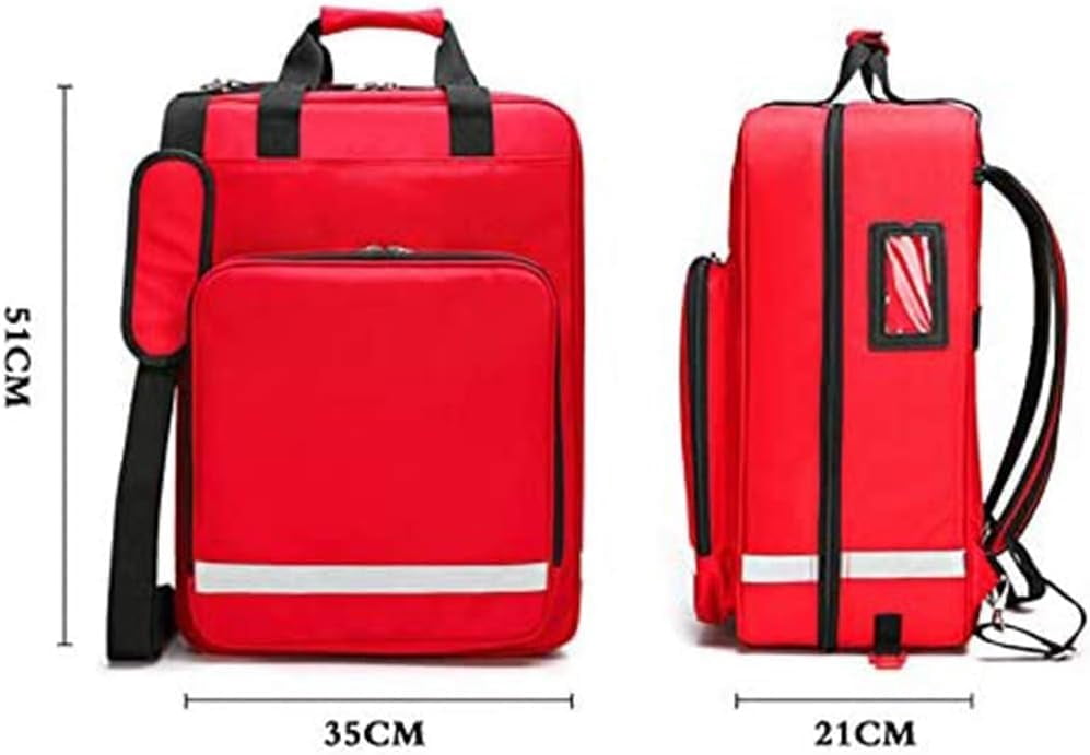 First Aid Backpack Empty Large, Camping First Aid Kit Trolley An All Purpose First Aid Kit for Emergencies At Home