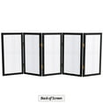 thumbnail image 2 of Red Lantern 2 ft. Short Desktop Double Cross Shoji Screen - Black - 5 Panels, 2 of 8
