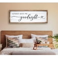 thumbnail image 2 of MODE HOME Large Above Bed Wall Decor Bedroom Sign Bedroom Decor with Solid Wood Frame for Couples, Always Kiss Me Goodnight Sign for Bedroom, Love Theme Wall Decor 42''×15'', 2 of 5