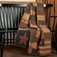 thumbnail image 3 of Primitive Throw 60x50 Patriotic Patch Quilted Patchwork Red Blue Americana TCC Brands, 3 of 5