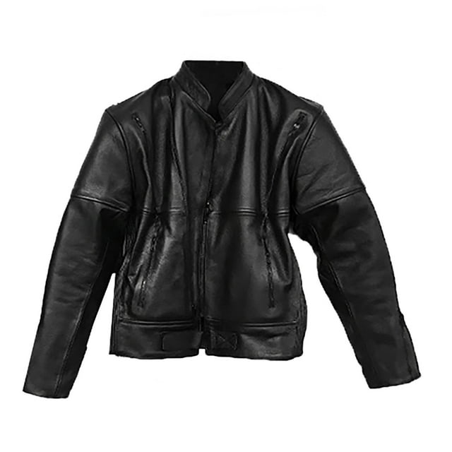 Chamarra De motociclista Apm Piel Negro Talla 36