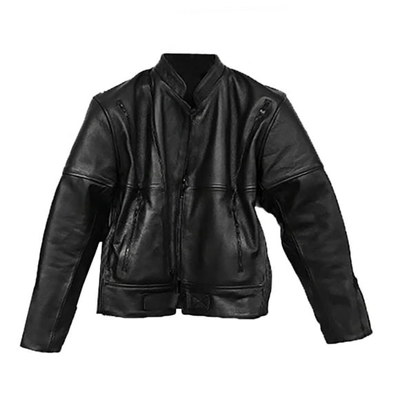 Chamarra De motociclista Apm Piel Negro Talla 36