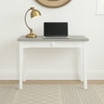 thumbnail image 3 of Hillsdale Clarion Wood 1-Drawer Desk in Sea White with Distressed Gray Top, 3 of 15