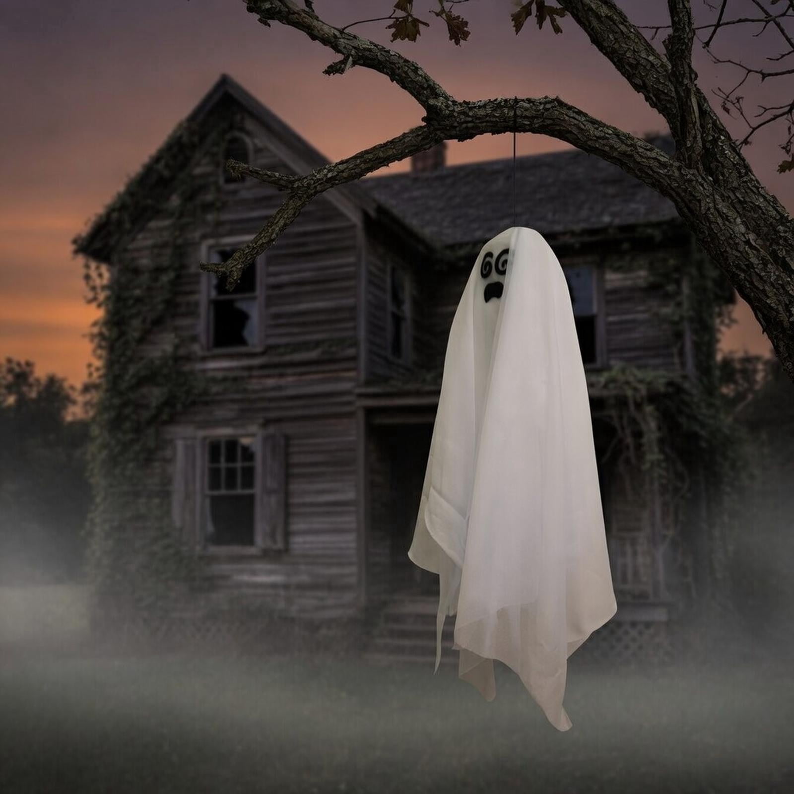 Shaking Ghost Decoration, White, 20", Halloween by Way To Celebrate