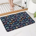 thumbnail image 4 of Colorful Games Device Dark Pattern Bathroom Rugs Mat,Non Slip Microfiber Bathroom Rug,Rubber Backing,Soft Bathroom Mats for Bathroom Floor,Tub and Shower,17x27in(43x68cm), 4 of 5