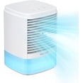 thumbnail image 1 of HiCOZY Portable Air Cooler with 2 Ultrasonic Mist Levels & 3 Fan Speeds, Evaporative Air Cooler with Detachable 650ml/23oz Water Tank, 3-in-1 Air Cooling Fan for Desktop, Office, Bedroom, 1 of 7