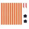thumbnail image 1 of Graflsoa Self-Locking Foam Hair Rollers Set with Steel Combs & Clips for Curly Styles, Orange, 1 of 2