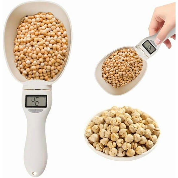 Big Head Model Household Electronic Scale Spoon,Digital Measuring Scoop Scale 800g / 0.1g High Precision with LCD Screen,Measuring Weighing Scoop for Kitchen and Dog Cat Food(Spoon/1pcs)