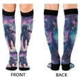thumbnail image 4 of FORMRS Womens Knee High Socks Casual Long Thick Travel Daily Wear, 1 Pair, Astronaut Pattern, 4 of 6
