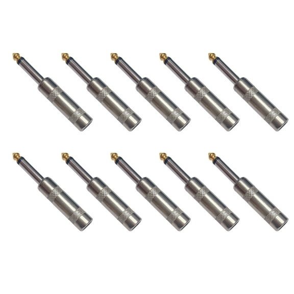 10PCS 1/4 MONO TS Heavy Duty Male Audio Speaker Guitar Cable 6.35 Connector PlugTAPDRA Spare Part