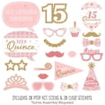 thumbnail image 2 of Big Dot of Happiness Mis Quince Anos - Quinceanera Sweet 15 Birthday Party Photo Booth Props Kit - 20 Count, 2 of 6