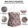 thumbnail image 3 of Halloween Skulls Ravens and Roses Drawstring Lunch Bag Women - Drawstring Lunch Bag Insulated for Work Office - Stain-Resistant Large Lunchbags for Women with Multi-Pockets, 3 of 6
