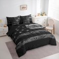 thumbnail image 3 of jejeloiu Retro American Flag 7-Piece Twin Bedding Sets,Old Wooden Board Bedding Comforter Set,Gray Black Sheet Sets For Men Women,Breathable Home Decor Reversible, 3 of 8