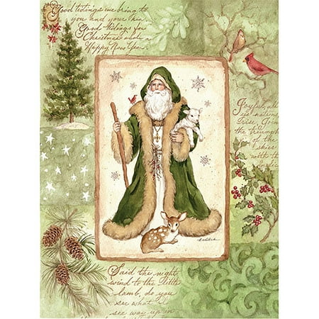 Woodland Santa Boxed Christmas Card - Walmart.com