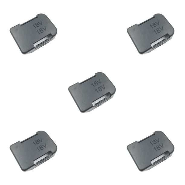 Riwesomey Estante de almacenamiento de ABS portátil 18V Fix Heavy Duty Base preperforada Soporte de taller Reemplazo para BAT622 Negro 5piezas