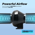 thumbnail image 4 of Soplador de ventilación en línea para conductos de escape, 4 pulgadas, 195 CFM, 120 V, 4 of 7