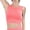 Pink, variant on KHONTS Women's Medium Impact Sports Bra Workout Top High Neck Longline Yoga Gym Bra Pink XL