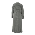 thumbnail image 3 of Langwyqu Autumn Winter Long Open Front Cardigan Knit Ankle Length Hooded Sweater With Pocket, 3 of 4