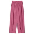 thumbnail image 5 of Lenpel Toddler Baby Girls' Pants Summer Casual Elastic Waist Wide Leg Pants Lightweight Palazzo Trousers 1-11 Years, 5 of 7