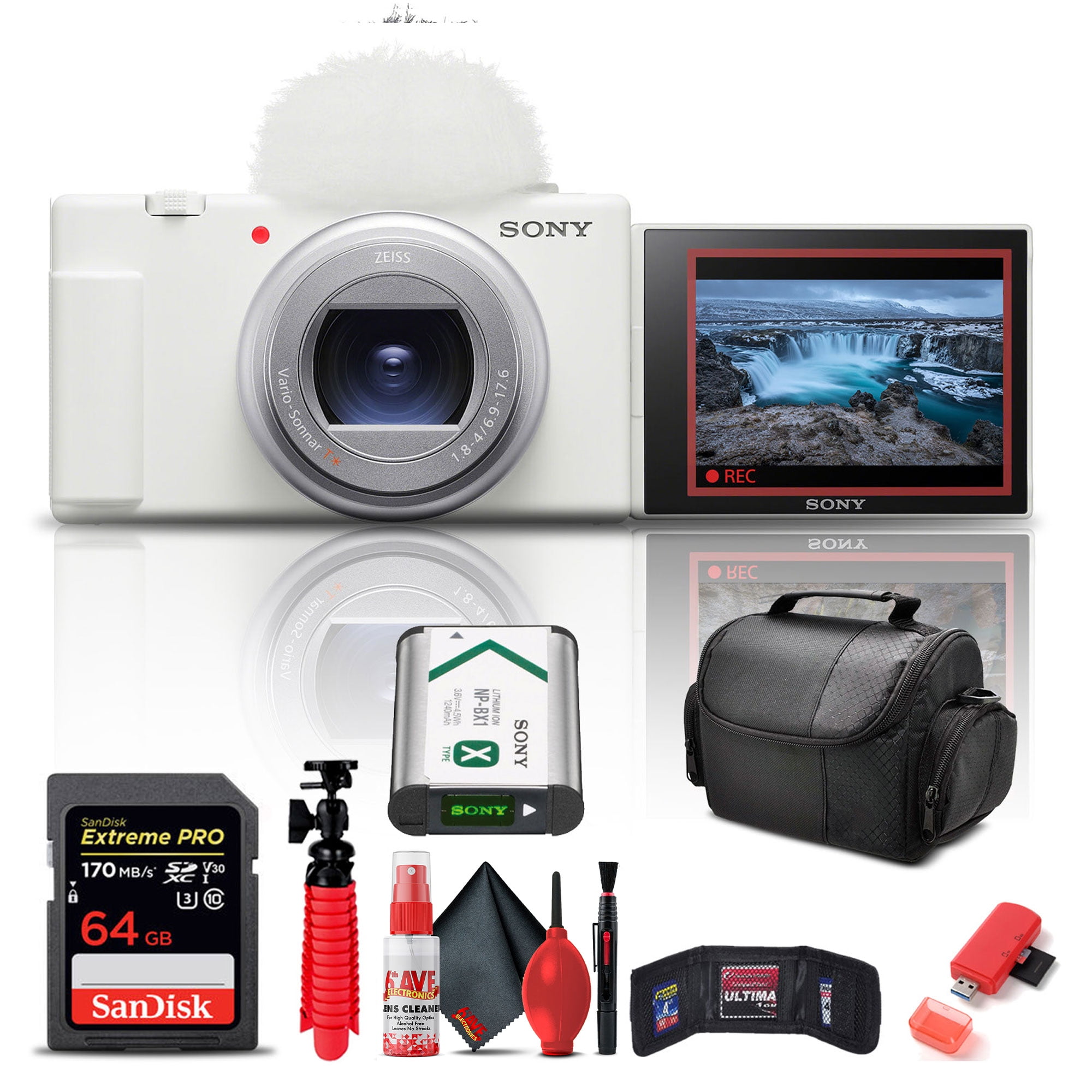 Sony ZV-1F Compact Vlogging Camera with 32GB SanDisk Memory Card