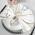 thumbnail image 4 of Balsa Circle 5 Pieces White 20" Geometric Design Polyester Dinner Napkins Tablecloths, 4 of 8