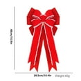 thumbnail image 7 of Christmas Tree Topper Christmas Tree Bows Ornaments Wreath Decorations Big Christmas Tree Bow Toppers for Xmas Decorations Home Outdoor Decor/ Christmas Tree Ornaments Linen Double Bow B, 7 of 7