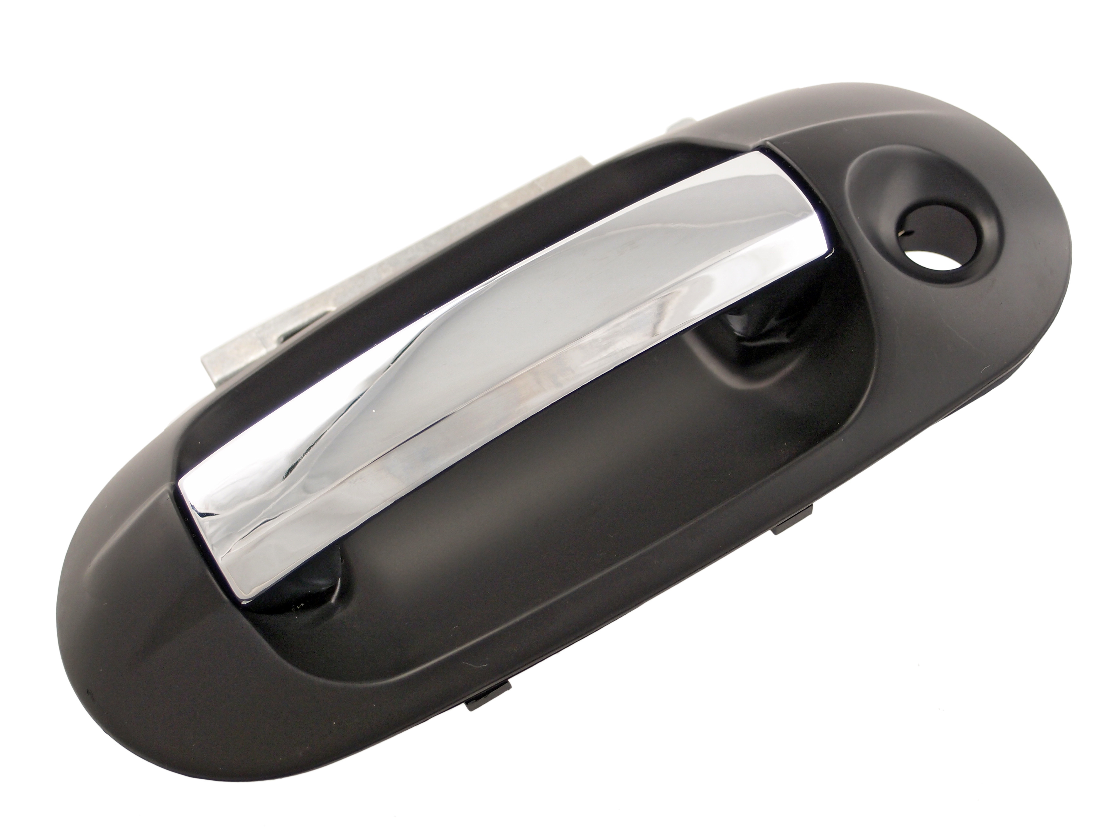 Dorman 83329 Front Driver Side Exterior Door Handle for Specific Ford / Lincoln Models, Chrome Lever and Black Housing