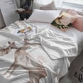 thumbnail image 3 of Christmas Elk Throw Flannel Blanket 40x60In Winter Light Brown Snowflake Gradient Watercolor Super Soft Cozy Bed Blanket, Lightweight Plush Fuzzy Bed Throw for Bedroom Sofa Couch Living Room, 3 of 4