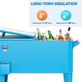 thumbnail image 2 of Dextrus 80 Quart Steel Cooler Cart, Bottle Opener, 2 of 5
