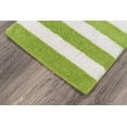 thumbnail image 6 of Garland Rug Beach Stripe Washable Bath Rug Set, 2 Piece Set (17"x24" Bath Rug, & 21"x34" Bath Rug) Lime Green/White, 6 of 6