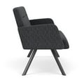 thumbnail image 2 of Willow Lounge Lobby Reception Waiting Loveseat / Charcoal Steel / Dark Gray, 2 of 5