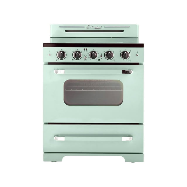 Unique Classic Retro 30" 3.9 cu/ft Freestanding 5-Element Electric Range with Convection Oven