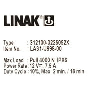 Linak Boat Linear Actuator LA31-U998-00 | 27 3/4 Inch 4000N 12V 7.5A